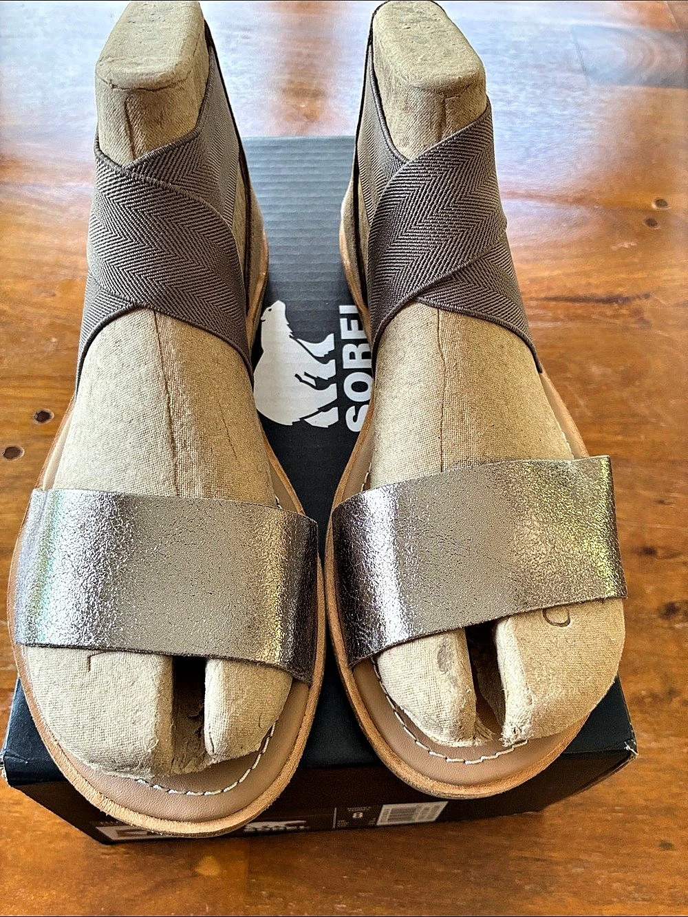 Sorel Ella Sandal Women's Gold & Brown Sandals US 8